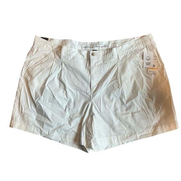 NWT! Gloria Vanderbilt White High Rise All-Around Slimming Effect Short Size 24W - Picture 1 of 12